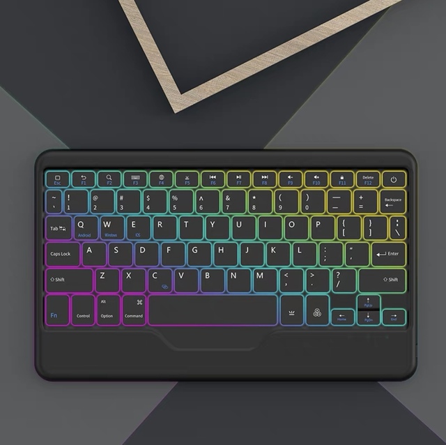 For IOS Android Windows Tablet Laptop PC Wireless Multiple Color Rainbow LED Backlit Keyboard With Rechargeable Battery