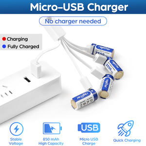 아를로 카메라용 랩토르 850mAh USB 배터리, 아를로 VMS3330 VMS3130 VMS3430 VMK3200 보안 카메라 호환 (4개입) - Product Image 2