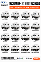 ONLYWE Custom 6*6 Flatbed Truck Camper Slide on Box Pod Camper pour Pickup Flatbed Overland Off Road