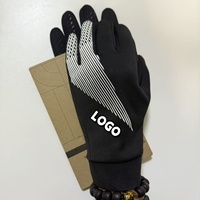 Gants de sport pour hommes à logo de marque, très tendance, en coton/élasthanne tricoté, épais, respirants, antidérapants, compatibles écrans tactiles