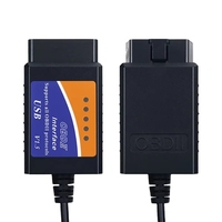 Herramienta de Diagnóstico Universal para Automóviles USB ELM327 V1.5, Cable de Interfaz OBD2 de 16 Pines para PC