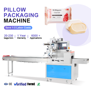 High Speed Pneumatic Automatic Soap Pillow Packing & Wrapping Machine for Bath Sponge High Productivity - Product Image 1