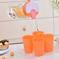 Nouvelle conception, pichets à eau en plastique de 1500 à 2000 ml, bouilloire à eau, ensemble de pichets en plastique avec 4 tasses et poignée