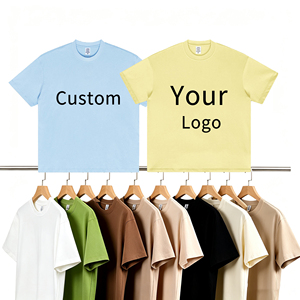 T-shirt pour homme avec logo 3D en relief, tee-shirt streetwear à manches courtes en coton épais, impression sérigraphique personnalisée et service numérique avec - Product Image 1