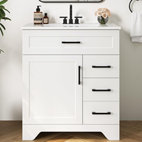 Meuble-lavabo autoportant contemporain en bois pour salle de bain – Prix fabricant