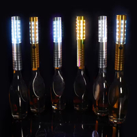 Flash estroboscópico LED de aleación de aluminio recargable de Venta caliente y cubo de luz brillante para servicio de botella de vino de champán