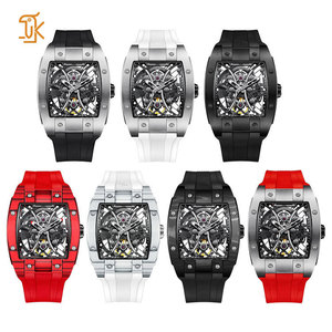 High Beat Quality Rectangular <strong>Skeleton</strong> Retro Barrel Type Mechanical <strong>Watch</strong> With High Grade White Mechanical Dress <strong>Watches</strong> - Product Image 5
