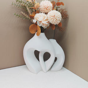 Moldes de Silicona de Maceta con Corazón de Amor Nórdico para Yeso DIY Decoración del Hogar Ornamento de Arte Jarrón Molde de Silicona para Cerámica de Yeso - Product Image 4