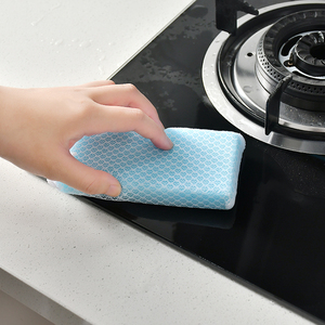 Éponge en tissu net <span class=keywords><strong>Nettoyage</strong></span> ménager Éponge carrée Net Lavage Éponge à récurer pour la vaisselle - Product Image 5