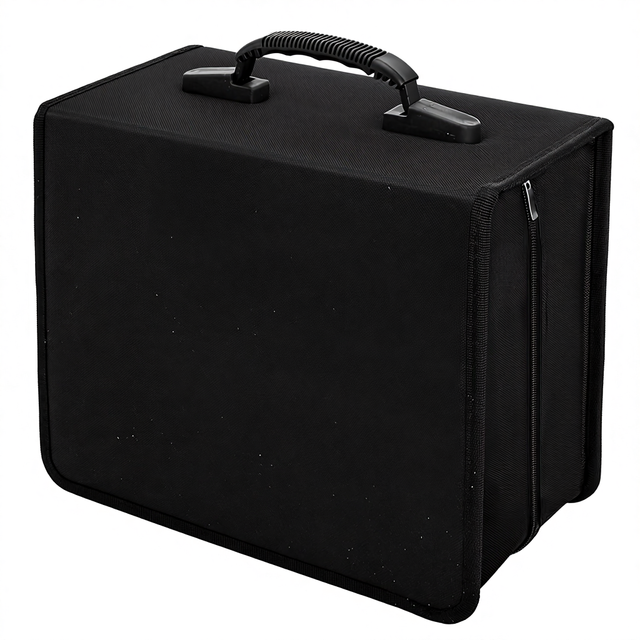 Fasmov Polyester 400 Disc /DVD Binder Wallet Case Black Made in China Closure Type None