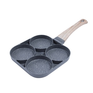Non-stick 4-Hole Frying <b>Pan</b> Multi-function Egg Burger <b>Pan</b> Breakfast Maker Pancake Griddle for <b>Induction</b> & Gas Stove - Product Image 5