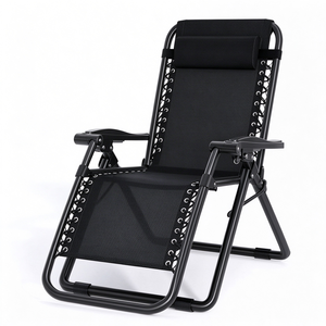 Chaise longue de jardin moderne, chaise inclinable à gravité zéro, <span class=keywords><strong>pliable</strong></span>, légère, portable, pour le voyage, le <span class=keywords><strong>camping</strong></span>, la plage, en métal, Oxford 600D - Product Image 6