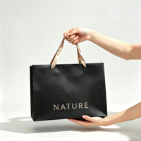 5 sacs cadeaux orange de grande capacité, adaptés pour les vêtements, le shopping, l'emballage de cadeaux, personnalisables avec logos