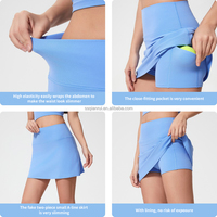 Mini-jupe de sport athlétique pour femmes avec short intégré pour le golf, le tennis et le badminton