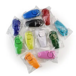 High Quality PC Plastic 2 In 1 Pet Dog Training Whistle With Clicker