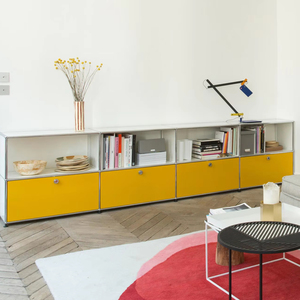 Armadio di stoccaggio in acciaio inox allungabile di lusso moderno 2 cassetti 4 scomparti grande capacità soggiorno casa <span class=keywords><strong>Bar</strong></span>/sala da pranzo - Product Image 1