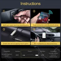 Adaptateur AUX Baseus pour voiture, câble dongle jack 3,5 mm, kit mains libres pour voiture, émetteur audio, récepteur automatique 5.0