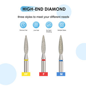 2.35mm מפעל סיטונאי הטוב ביותר באיכות לציפורן מסיר קצת מקצועי נייל Burr רוטרי חתיכות יהלומים - Product Image 3