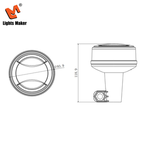 Luz Estroboscópica LED Ámbar de 4.8 Pulgadas y 40W, Montaje en Tubo, Baliza Impermeable IP67K, Lámpara de Emergencia Intermitente HML-9040AWT - Product Image 2