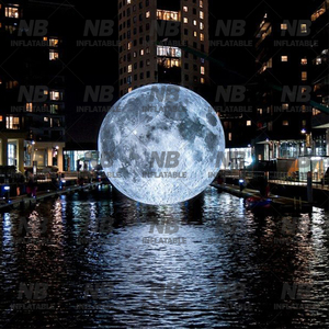 Free Sample Decoration Used Advertising <b>Inflatable</b> Moon Model With Led Light Large Balloon <b>Inflatable</b> Moon Free Sample Decoratio - Product Image 5