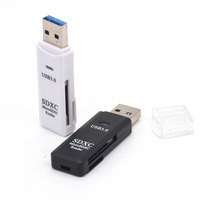 Lecteur de carte USB 3.0 2.0 pour caméra TF SD Carte mémoire Transmission haute vitesse Multifonctionnel deux en un Mini générique