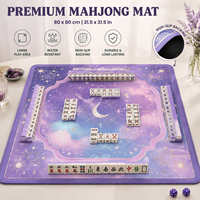 Tapis de jeu de mahjong et poker de luxe moderne transfrontalier pour 4 joueurs, résistant aux taches, antidérapant, design personnalisable, direct usine
