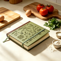 Carnet de recettes personnalisé en cuir PU rigide avec gaufrage – Cadeau idéal