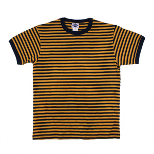 T-shirt décontracté d'été pour homme OKONKWO 100 % coton, col rond, coupe classique, manches courtes, 280g, anti-rétrécissement, respirant, bleu marine intense - Product Image 4