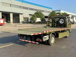 Camion de remorquage à plateau coulissant hydraulique 3 tonnes, couleur <span class=keywords><strong>vert</strong></span> olive, avec carrosserie de dépanneuse plate, adapté aux acheteurs pour châssis léger ISUZU - Product Image 2
