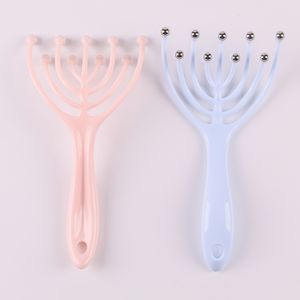 Su misura PP rosa/blu in acciaio a 9 artigli strumento massaggiatore manuale per il cuoio capelluto massaggiatore per la testa portatile - Product Image 3
