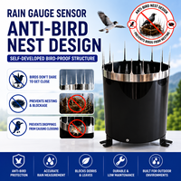 Pluviomètre à godets basculants haute précision 0,2 mm 0,5 mm avec sortie impulsion RS485 Modbus et enregistreur de données de pluie
