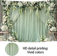 Mur de fleurs vert 10x8 pieds pour mariage, rideau floral de roses blanches, décoration pour douche nuptiale, fête d'anniversaire, studio photo