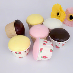 Juguete Antiestrés Popular con Forma de Cupcake con Aroma a Leche, Suave, Pegajoso, de Material PU, Unisex - Product Image 1