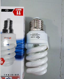 Lámpara de Ahorro de Energía CFL T2 de 11W, E27, Espiral Completa, 6000K, 6000 Horas, 60lm/W, AC 220V, CRI 80, Garantía de 2 Años, Plástico Blanco - Product Image 3