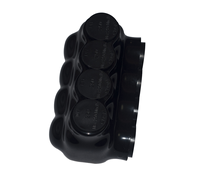 Conectores de Cable Eléctrico Negros UL QMS-S250-4, Conectores Multi-Tap Aislados, Terminales LUG de Entrada de un Solo Lado, UL y No UL