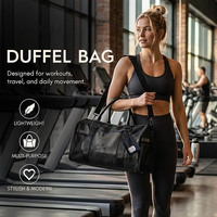 Sac de sport de luxe personnalisé en maille respirante pour la boxe, la gym, les voyages et la randonnée, avec porte-monnaie et trousse de toilette