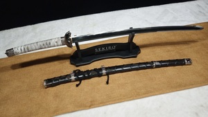 Popolare serie di giochi di ruolo con spada da 103cm Samurai nera demone Tai Chi - Product Image 2