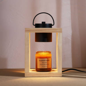 Lampe chauffe-<span class=keywords><strong>bougie</strong></span> à Base de bois en caoutchouc élégante, matériau naturel, <span class=keywords><strong>brûleur</strong></span> d'arôme de fusion d'huile, petites bougies <span class=keywords><strong>yankee</strong></span> 8Oz - Product Image 4