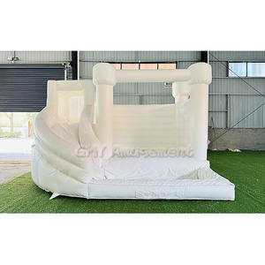 Nouveau populaire blanc enfants ballons fête et maison de rebond toboggan Combo château <span class=keywords><strong>gonflable</strong></span> extérieur avec fosse à balles - Product Image 2