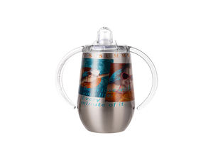 PYDLife 10oz 300ml argento in acciaio inox sottovuoto Tumbler bambino sublimazione tazze Sippy latte tazze <span class=keywords><strong>con</strong></span> <span class=keywords><strong>beccuccio</strong></span> - Product Image 5