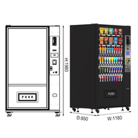 Distributeur automatique de boîtes de conserve froides aux normes européennes Distributeur automatique de boissons pour aliments et boissons avec carte de monnaie en espèces