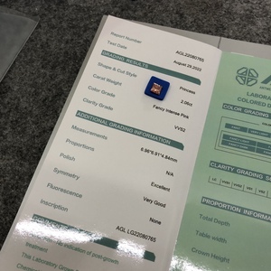 메시 보석 AGL 증명서 2.0ct VVS2 공상 강렬한 분홍색 CVD 실험실은 다이아몬드를 성장했습니다 - Product Image 4