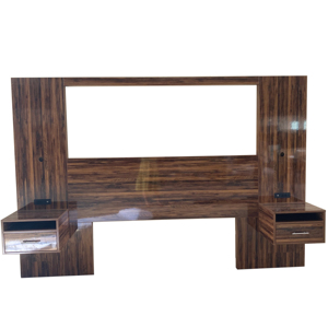 Meuble d'hôtel commercial 2026 : Unité de tête de lit combinée avec tables de chevet intégrées et prise électrique <span class=keywords><strong>pour</strong></span> projets hôteliers - Product Image 1