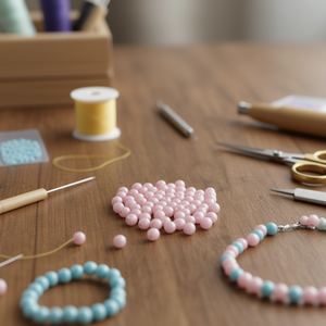 Perline Acriliche Ilan 8mm Rosa Chiaro 19g - Product Image 2