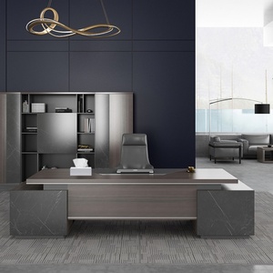 Bureau de direction moderne en forme de L en MDF E1 pour la protection de l'environnement, idéal pour les mobilier de bureau commercial - Product Image 1