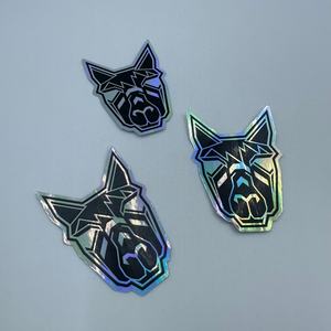 Autocollant personnalisé en vinyle 50x50mm, adapté aux étuis à pilules, aux jouets, holographique, imperméable, auto-adhésif, pour bouteilles d'eau, verre, impression - Product Image 1