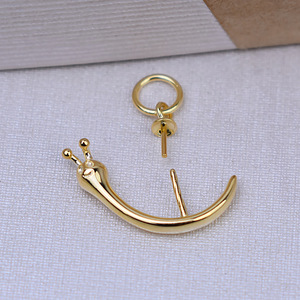 Pendentif escargot en argent S925 fait main Wenchi, accessoire DIY pour femme, base creuse en perle baroque, style européen et américain, taille 3 mm - Product Image 3