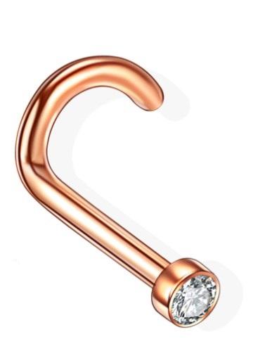 0.8*8mm rose gold stone