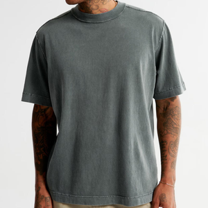 Özel organik yüksek kaliteli t Shirt kısa kollu Tshirt erkekler için kenevir pamuk erkekler t Shirt katı gömme Tee yaz erkek t Shirt - Product Image 3