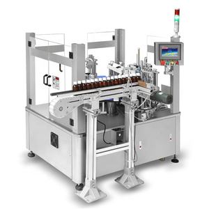 Petite machine de cartonnage verticale semi-automatique pour bocaux de bouteilles tubulaires - Product Image 2